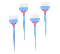 TEHAUX Peigne Et Pinceau De Teinture Capillaire De Salon 4 Pcs Taille Moyenne Poils Doux Bleu Ensemble Professionnel Coiffure Maison Soins Capillaires