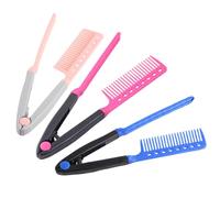 TEHAUX Peigne Lisseur de V Pliable pour Salon de Coiffure - Lot de 3 Peignes Légers en Plastique Solide - Taille Compacte Multifonction pour Lisser Cheveux Épais et Fins - Outils