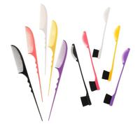TEHAUX Peignes à Sourcils et Brosses Double Embout Lot de 5 Paires en Plastique PP Brosse de Coiffage Bords Peigne à Queue de Rat Ergonomique Accessoires Coiffure pour Mise Précise