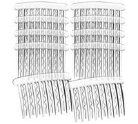 TEHAUX Peignes Latéraux Accessoires Coiffure Chignon en Plastique Antidérapants Lot de 10 Dimensions 8x5 Cm pour Femmes pour Occasions Variées