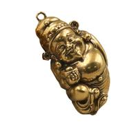 TEHAUX Pendentif Chinois en Laiton Antique, Charme Chinois, Or, Pendentif Suspendu Décoratif, pour Création de Bijoux Diy, Saison des Fêtes