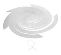 TEHAUX Pendentif Suspendu Réfléchissant Argenté Dispositif Décoratif en PVC Facile à Installer pour Oiseaux et Nuisibles pour Jardin et Étang