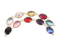 TEHAUX Pendentifs Décoratifs Ovales en pour Bijoux DIY 10Pcs Accessoires de Fabrication de Bijoux Connecteurs de Bracelet Fournitures Artisanales
