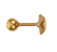 TEHAUX Piercing Langue Étoile en Acier Inoxydable Élégant et Confortable pour Performances et Parties, Accessoire Unique et Couleur Or