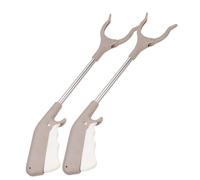 TEHAUX Pince à Déchets Résistante 40 CM en Alliage d'Aluminium Lot de 2 Outil de Ramassage des Détritus pour Nettoyage Extérieur et Collecte des Ordures