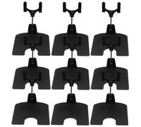 TEHAUX Pince Porte ÉTiquette En MéTal Noir, 10 PièCes, Support D'Affichage Pour Objets Cylindriques, Base AntidéRapante, IdéAl Pour Boulangeries Et ÉPiceries