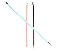 TEHAUX Pinceaux à Lignes Pratiques Contrôle Lot de 3 en Nylon Pointe Fine Portable pour Peinture Aquarelle et Textile pour Artistes et Débutants