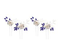 TEHAUX Pinces à Cheveux Vintage pour Mariée Argentées 2 Paires Accessoires de Coiffure en Métal Légers et Confortables Ornements de Tête Strass pour Mariage et Cortège Nuptial