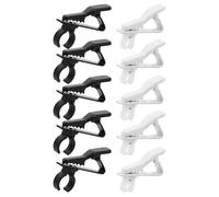 TEHAUX Pinces de fixation pour micro-cravate universelles, Lot de 10 clips plastiques et métalliques, maintien sécurisé pour enregistrement et présentations