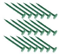 TEHAUX Piquets en Plastique Sol 16 Cm Verts 100 Pcs pour Fixation Toile Paillage Jardin Extérieur Tuteurs Résistants Flexion Usage Jardinage Professionnel