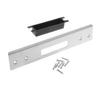 TEHAUX Plaque de Gâche Électrique en Acier Inoxydable Argenté pour Portes en Bois, Robuste et Anti-effraction, pour Installation Intérieure DIY