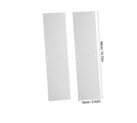 TEHAUX Plaque de Protection Inox pour Porte Extérieure Kit Plaque de Butée Robuste Rayures pour Intérieur et Extérieur Accessoire Pratique pour Renfort Mural et Balayage de Porte