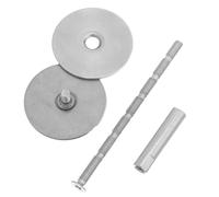 TEHAUX Plaque de Recouvrement de Porte 40 Mm en Acier Inoxydable Argenté Bouchon de Trou de Serrure pour Pêne Dormant Cache Serrure Porte Résistant aux Intempéries Cache-trou