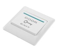 TEHAUX Plaque de Sonnette Murale Blanche en Plastique et Métal Bouton Poussoir Robuste et Réinitialisation Automatique pour Salles de Conférence et Bureaux