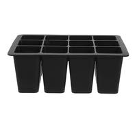 TEHAUX Plateau de Semis Réutilisable Silicone Cellules Noir Bac de Démarrage pour Plantes Germination et Propagation Adapté Intérieur et Serre Tray de Culture Polyvalent pour Jardinage