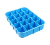 TEHAUX Plateau en Plastique Bleu à Compartiments Divisés et Bords Surélevés, Organisateur Pratique de Soins et Gestion des Pilules