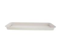 TEHAUX Plateau Rectangulaire pour Pots de Fleurs en Résine Blanc, Récupérateur d'eau pour Plantes, Améliore Le Drainage, pour Jardin et Usage Extérieur
