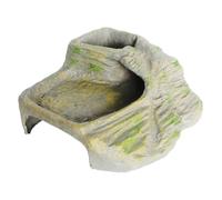 TEHAUX Plateforme Escalade Tortue Décorative Résine Imitation Rocher avec Cachette pour Reptiles Île Flottante pour Tortues Eau et Reptiles Terrestres Accessoire Terrarium Polyvalent