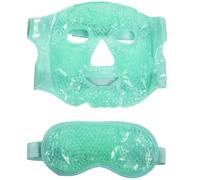 TEHAUX Poche froide réutilisable en gel pour yeux avec sangle ajustable masque rafraîchissant visage léger et portable masque gel froid chaud polyvalent pour maux de Couleur Aléatoire