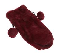 TEHAUX Pochette pour Bouteille de Vin en Peluche Festive Douce et Confortable, Paquet Présent Adorable pour Fête de Noël et Dégustation de Vin