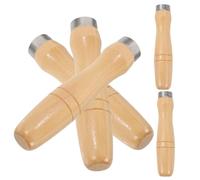 TEHAUX Poignée de Lime Multifonction en Bois Ronde, Lot de 4 Manches Ergonomiques pour Remplacement de Râpe, Usage Artisanal et Bricolage