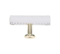 TEHAUX Poignée de Tiroir en Similicuir Blanc T Forme Ergonomique, Petite Poignée pour Commode et Placard, Quincaillerie D’armoire Mon Trou, Compatible Meuble Bureau et Chambre,