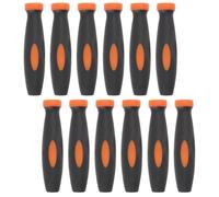 TEHAUX Poignées de Lime en Caoutchouc Bicolores 12 Pcs, Manches Remplaçables 5,5 Cm, Ergonomiques Antidérapantes pour Outils de Travail du Bois, Accessoires Polyvalents pour Limes