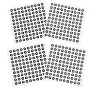 TEHAUX Points Réfléchissants pour Scanner 3D, Lot de 2 Feuilles 200 Marqueurs de Référence, Repères de Précision pour Suivi Optique et Cartographie Industrielle