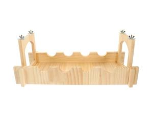 TEHAUX Pont en Bois pour Petits Animaux Fonction Escalade et Marche, Taille Compacte, pour Cage à Animaux de Compagnie comme Hamster et Chinchilla