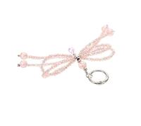 TEHAUX Porte-clés Nœud Décoratif Breloques pour Sacoche Chaînette à Perles Acryliques Anneau pour Clés de Voiture Lanière pour Téléphone Assortiment pour Femmes et Filles