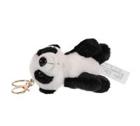 TEHAUX Porte-clés Panda Mignon en Peluche Alliage de Zinc et Coton Pp, Facile à Utiliser Transporter, pour Paquet D'école ou Clés