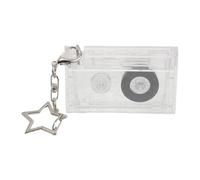 TEHAUX Porte-clés Vintage en Acrylique Léger et Portable de Cassette Musicale, Accessoire Rétro pour Paquet à Dos et Fêtes à Thème Vintage