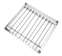 TEHAUX Porte de Cage à Pigeons en Acier Inoxydable Argenté Installation Facile Pratique pour L’élevage de Pigeons Voyageurs Accessoire Indispensable pour Porte D’entrée
