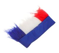 TEHAUX Postiche Bleu Blanc Rouge Légère et Ouverte Dessus, Accessoire Patriote pour Supporters de Football, pour Événements Sportifs et Fêtes Nationales, Taille Unique