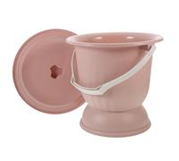 TEHAUX Pot de Chambre en Plastique 4,5l Couvercle, Pot de Nuit Isolant les Odeurs, Design Compact, Portable pour Voyage et Voiture, Adapté aux Personnes Âgées et Femmes Enceintes