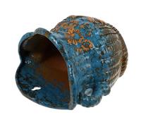 TEHAUX Pot de Fleur Mural Céramique pour Plantes et Petites Plantes Contenant Décoratif Suspendu Intérieur et Extérieur Support et Gain de Place