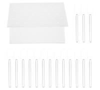 TEHAUX Présentoir à Ongles 32 Emplacements en Plastique Transparent Étagère de Rangement pour Manucure Support Bureau pour Nail Art Organisation Pratique pour Salon et Usage