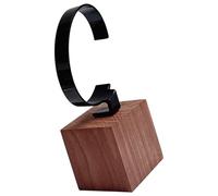 TEHAUX Présentoir pour Montre-Bracelet en Noyer Noir Support de Rangement Robuste pour Bureau et Magasin, Étagère Pratique pour Montres de Luxe