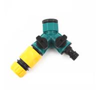 TEHAUX Raccord en Y à 3 Voies Bleu, Plastique, Lot de 2 pour Robinet | Contrôle du Débit, Fixation Facile, Conversion D’un Point D’eau en Plusieurs Sorties, Usage Voiture et Rangement