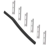 TEHAUX Rasoir pour Sourcils et Visage Noir avec 6 Lames de Rechange Kit de Tondeuse Multifonction en Acier Inoxydable et Plastique Portable pour Voyage et Usage Quotidien