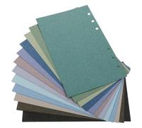 TEHAUX Recharge de Feuilles Perforées A6 pour Cahier à Anneaux, Papier de Recharge Lisse 24pcs pour Journal Intime, Scrapbooking et Voyage Couleur Aléatoire