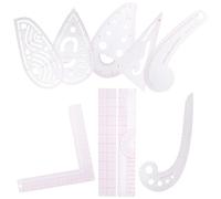 TEHAUX Règle de Couture en Plastique Multifonction 9 Pièces Ensemble de Règles Courbes Françaises Transparentes pour Découpe Précise Patronnage et Quilting Outil de Mesure pour
