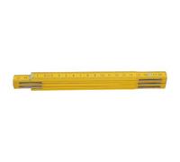 TEHAUX Règle Pliante en Bois 1 Mètre Mètre Pliant 6-Fold Bois Riveté Double Face Graduations Métriques pour Travaux du Bois et Home Improvement