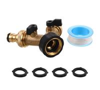 TEHAUX Répartiteur De Tuyau Arrosage y Adaptateur pour Irrigation Jardin Raccord Double Cuivre Distributeur Eau Connexion Étanche pour Tuyaux