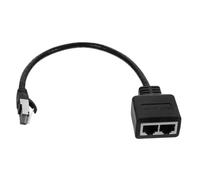 TEHAUX Répartiteur Ethernet Rj45 1 vers 2 Catégorie 7, Adaptateur Réseau LAN Double Femelle, Connecteur Modulaire Haute Vitesse pour Bureau à Domicile, Compatible PC et Console, Câble