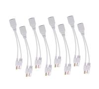 TEHAUX Répartiteur Passif 12v 8 Pièces pour Caméra De Surveillance, Module d'alimentation Réseau, Connecteur CC Blanc, Usage Vidéo Sécurité Professionnel