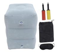 TEHAUX Repose-Pied Gonflable Réglable Couches Ergonomique pour Avion Voyage Et Bureau Améliore Circulation Sanguine Et Réduit Fatigue des Jambes Set Complet avec Sac De Rangement Et Pompe
