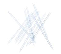 TEHAUX Repousse-cuticules en Plastique Bleu Portable et Réutilisable pour Salons de Manucure, Lot de 100 Bâtonnets pour Élimination Précise des Peaux Mortes