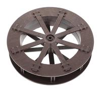 TEHAUX Roue à Eau Décorative de Fontaine, Modèle DIY, Plastique Marron | Rotation Simulée, pour Bassin en Terre Cuite et Jardin Intérieur Extérieur