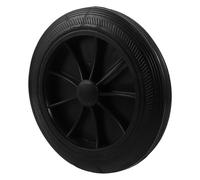 TEHAUX Roue de Rechange pour Grosse Poubelle 240l, Caoutchouc Noir | Accessoire Extérieur pour Conteneur, Supporte les Charges Lourdes, Réduit L'entretien, Usage Jardin et Maintenance